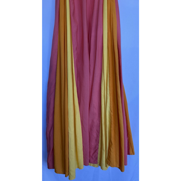 Jessica London Striped Flyaway Fit Flare Maxi Dress Size 18 Plus Belt Flowy Fem - Picture 10 of 13